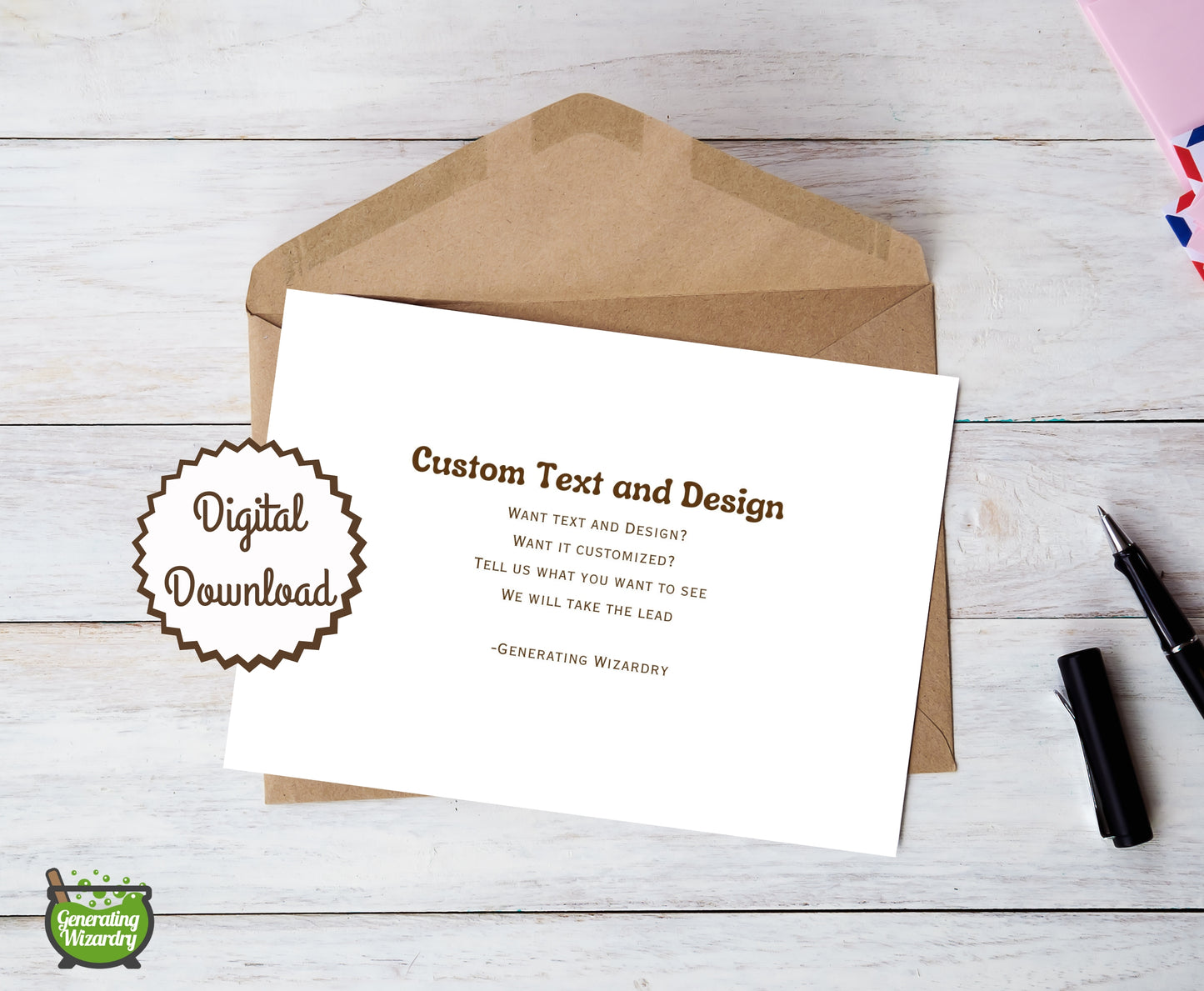 Printable Custom 7x5 inch card