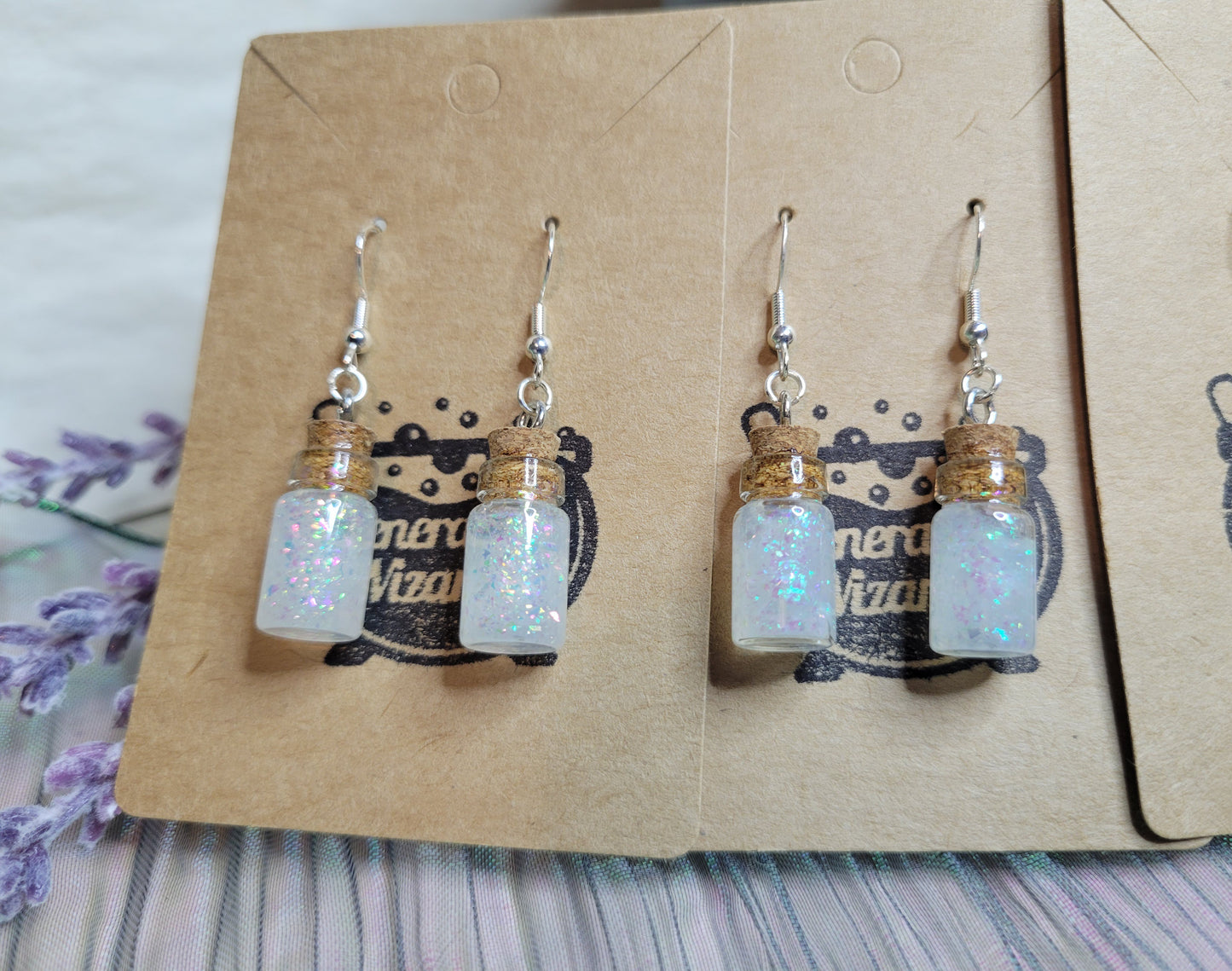 Hypoallergenic Aurora Magic Vial Earrings