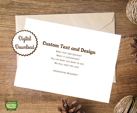 Printable Custom 7x5 inch card