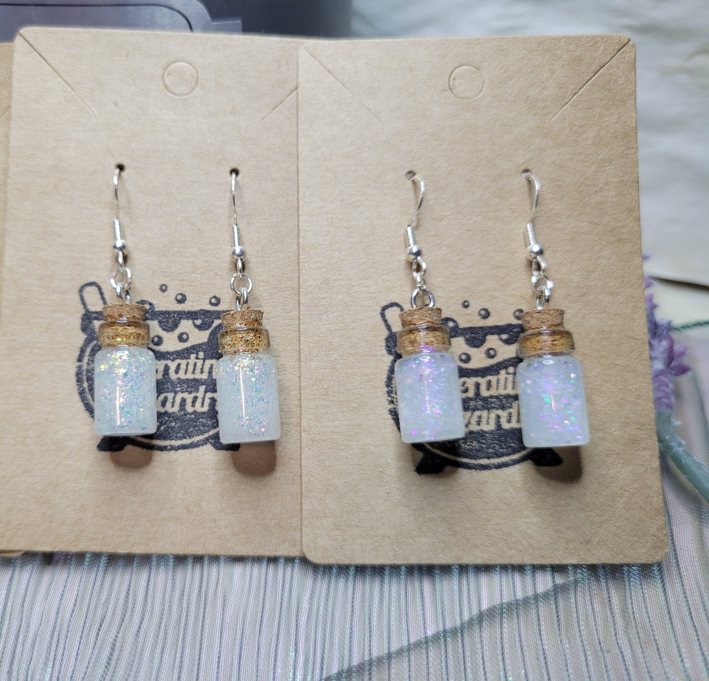 Hypoallergenic Aurora Magic Vial Earrings