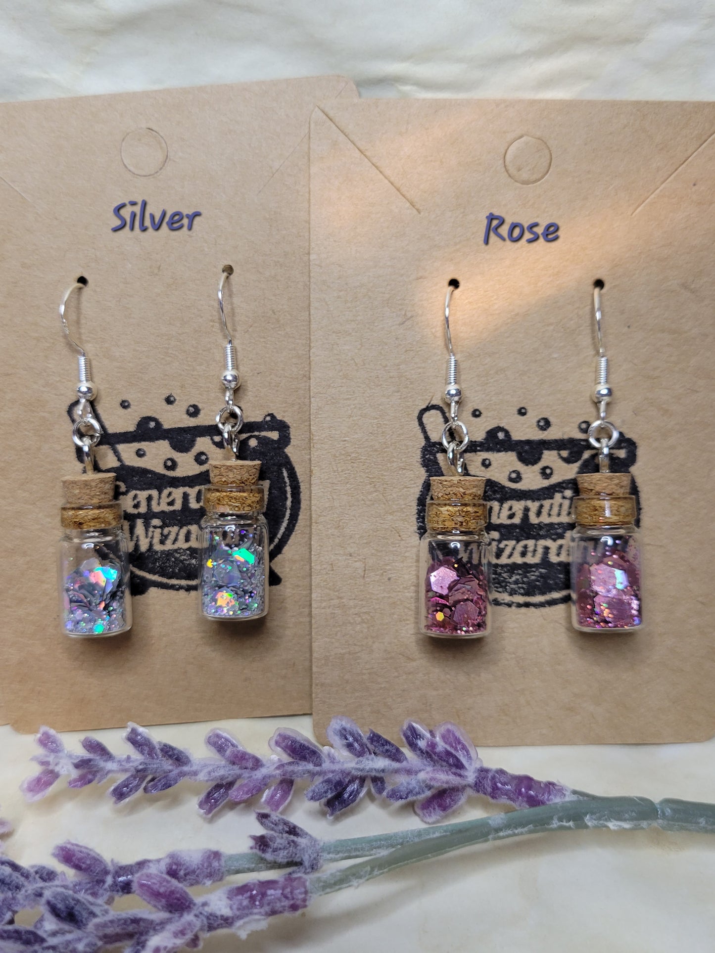 Hypoallergenic Holographic Magic Vial Earrings