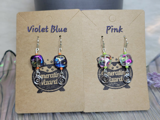 Reflective Magic Stone Ceremonial Earrings