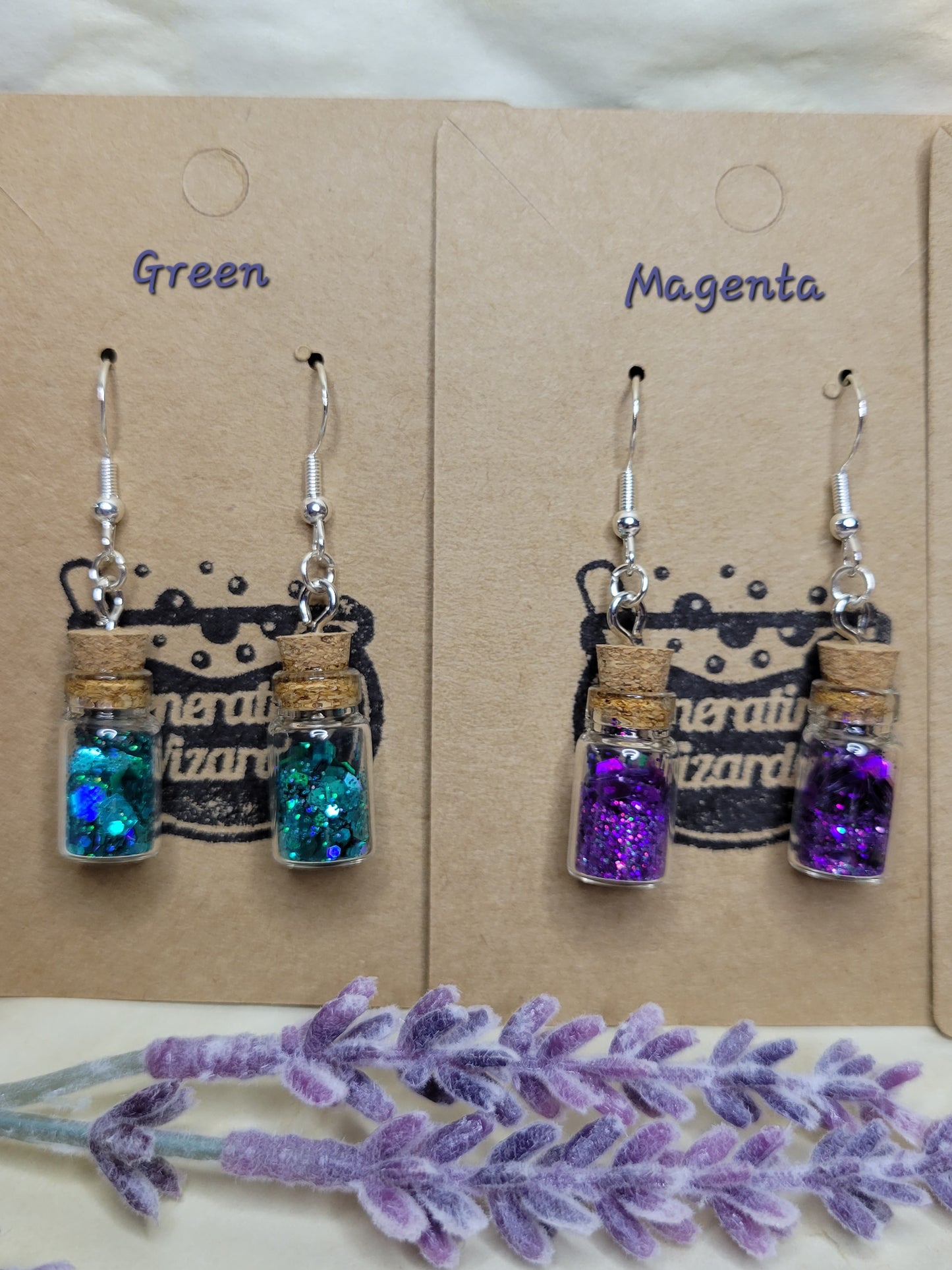 Hypoallergenic Holographic Magic Vial Earrings